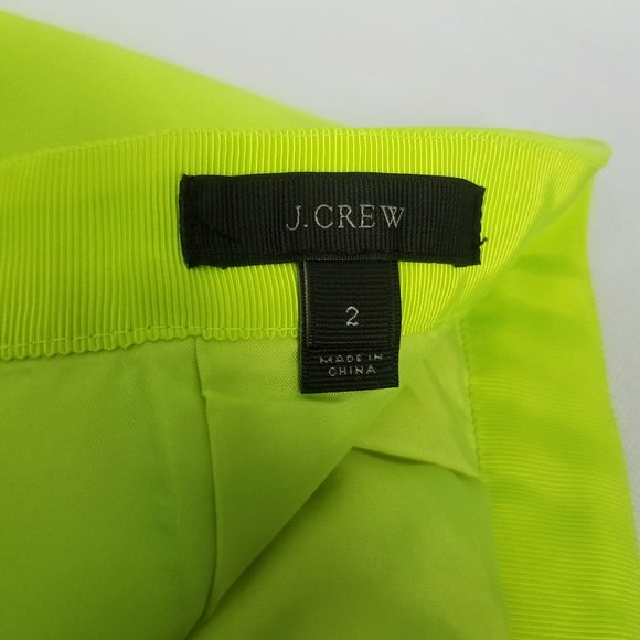 J Crew Split Front Chartreuse Women's Tennis Skirt - Picture 8 of 8
